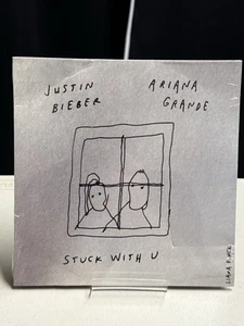 Ariana Grande & Justin Bieber 45 Rpm 7" - Stuck with U Window Cover Sealed!!! - Foto 1 di 2