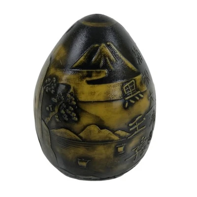 Muñeca Kokeshi Japonesa Madera Huevo Negro De Colección Hakone Owakudani Souvenir KF703 Foto 1 de 4