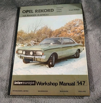 Opel Rekord Saloon Coupe Sprint Workshop Manual 1966-1972 Intereurope 147 - Image 1 of 4