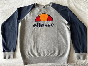 Ellesse Sweatshirt Men’s Size M Raglan Embroidered Logo Cotton Jersey Medium 38” - Picture 1 of 7