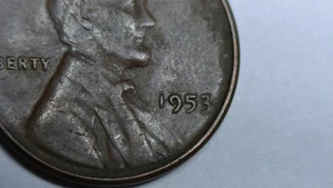 1953 3/3 PEEL LAMINATION LINCOLN WHEAT CENT ERROR PENNY COIN COLLECTIBLE - Picture 1 of 16