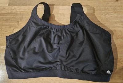 Next Black Sports Bra Size 42GG Non Wired Unpadded Full Coverage Support Cup - image 1 of 4