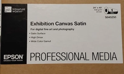 Epson Exhibition Canvas Satin 24 in. x 40 ft. Roll S045250 - Image 1 of 2