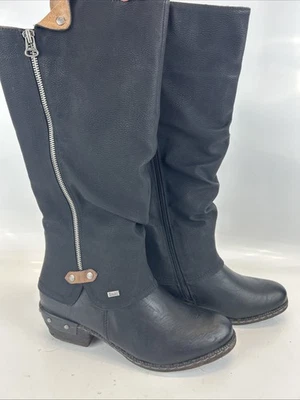 Botas altas Rieker TEX grises hasta la rodilla talla 41 forradas Sherpa - NUEVAS con etiquetas Foto 1 de 4