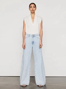 FRAME Le Baggy Palazzo Baggy Light Wash WHISPER Damen Jeans Größe 23 - Bild 1 von 5
