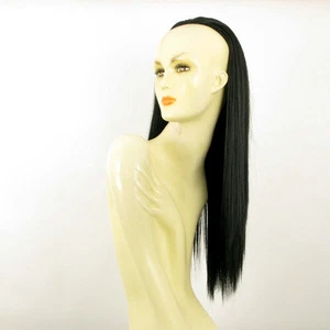 DT Half wig HairPiece extensions long straigh black 23.6  REF :14/1b - Picture 1 of 7