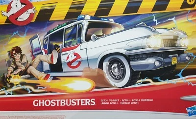 LOT SOS FANTOMES ECTO1 GHOSTBUSTERS HASBRO VOITURE + 2 FIGURINE EGON PETER NEUF  - Photo 1/4