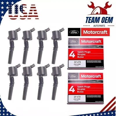 Juego de 8 bobinas de encendido y bujías Motorcraft Platinum para Ford F150 5,4 L FD503 Foto 1 de 4