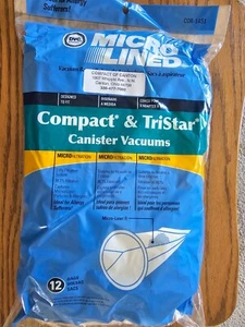 DVC Microlined Vacuum Bags Designed To Fit Compact and TriStar Canister Vacuums - Picture 1 of 1