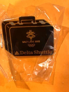 SALT LAKE CITY OLYMPICS PIN DELTA AIRLINES SHUTTLE BRIEFCASE RARE LESS THAN 100 - Picture 1 of 1