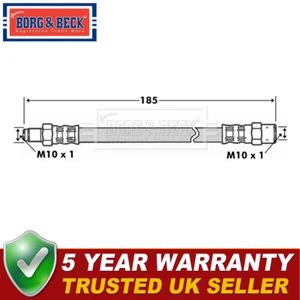 Borg & Beck Front Rear Lower Outer Brake Hose Fits Transporter Golf Corrado 80 - Picture 1 of 6