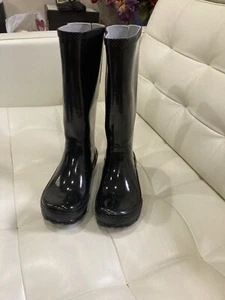 CROCS Black Rain Boots Women Model 202198 Size W6 - Picture 1 of 6