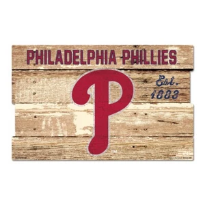 PHILADELPHIA PHILLIES EST 1883 WOOD FENCE SIGN 19"X30'' BRAND NEW WINCRAFT - Picture 1 of 1