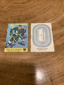 Minnesota Northstars 1973-74 programación cubierta y asientos centrales NHL hockey - Imagen 1 de 4