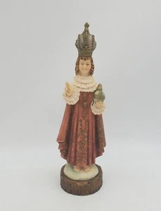 8.25" Depose Infant Jesus of Prague Religious Figurine Resin Wood Effect - Picture 1 of 16