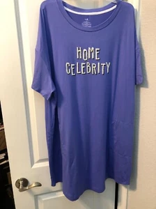 Women's NIGHTGOWN With Pockets Purple With Graphic Desig.  L-XL Secret Treasures - Picture 1 of 4