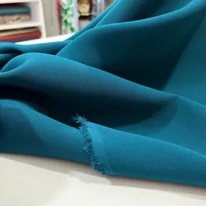 Petrol Green Italian Crepe Fabric,(150 cm or 1.64 yards or 57 inch) - Picture 1 of 5