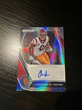 2021 Prizm Draft Picks Autographs Amon-Ra St. Brown RC Hyper Prizm Auto