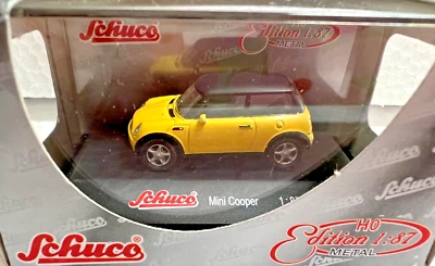 Schuco 1:87 Mini Cooper Yellow / Black 21612 In OVP - Image 1 of 3