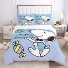 Snoopy Bettwäsche Kinder Geschenk Bettdecke Set Bezug Kissenbezug Bettdecke Bezug Größe #fecg