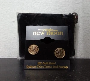 RARE - The Twilight Saga - New Moon - NECA - Quileute Tribe Earrings 18k Gold - Picture 1 of 1