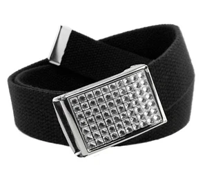 Build A Belt Adulto Transparente Estrás Abatible Top 1.25" Hebilla Ancha con Cinturón Web - Imagen 1 de 23