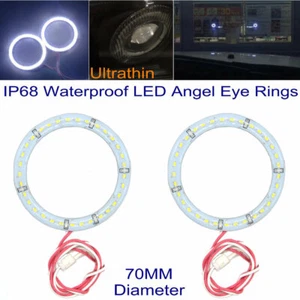 2 PIEZAS Impermeables 70MM LED Anillos de Halo Anillos de Lámpara de Niebla DRL Anillos de Halo Blanco 7000K 12V - Imagen 1 de 8