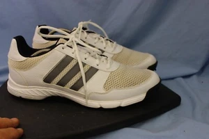 SCARPE DA GOLF UOMO ADIDAS stringate tacchetti BIANCHE -Uomo taglia 10,5 - Foto 1 di 8