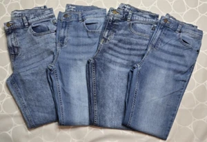 Wonder Nation Jeans Sz 14 Straight Leg Adjustable Waist Blue Denim Stretch Boys - Picture 1 of 7