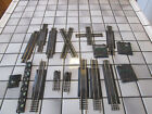 large lot of brass/steel bumper stops/rerailers/cross tracks/switches HO scale#4