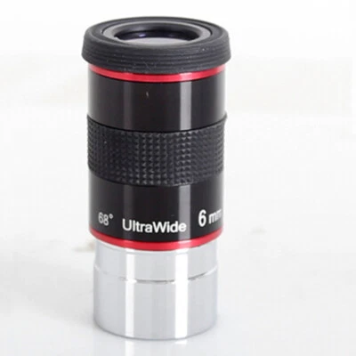 1.25" 68 Degree Ultra Wide Angle 6mm Eyepiece Lens for Astronomical Telescope  - image 1 of 3