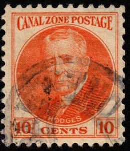 Canal Zone - 1928 - 10 Cents Orange Major General Harry Foote Hodges # 108 VF - Picture 1 of 1