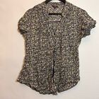 Vintage Blouse Womens Shirt Top Size 12 Multicoloured 100% Cotton Boho Floral