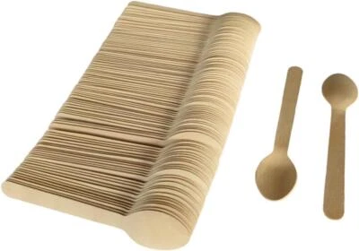 200x Wooden Spoons Wooden Cutlery Disposable Party Spoon Eco Friendly Bulk 16cm - image 1 of 4