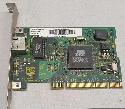 PCI Netzwerkkarte  3Com 3C905C-TX-M LAN Card Etherlink 10/100 XL PCI RJ45 - Bild 1 von 3