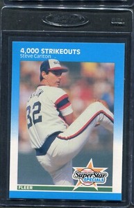 1987 Fleer Glossy Steve Carlton #635 4000 Strikeouts White Sox Mint