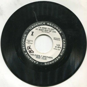 Everly Brothers - I'm Here To Get My Baby Out Of Jail / Lightning Express 7" 45 - Picture 1 of 5
