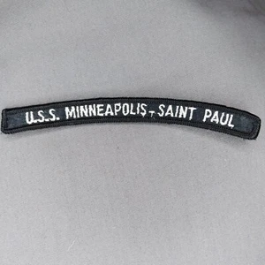 USS Minneapolis Saint Paul Ship Naval Tab Rocker Ribbon 5 3/4" Patch - Picture 1 of 2