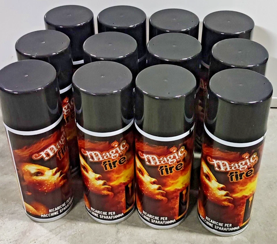 12x MAGIC FIRE - BOMBOLETTA RICARICA PER MACCHINA TORRETTA DEL FUOCO GAS - Immagine 1 di 1