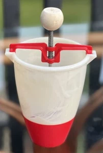 Vintage Minit Chef Pancake Donut Batter Dispenser. 1962 Red White - Picture 1 of 7