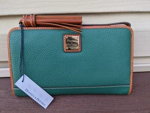 Dooney & Bourke Hoja Verde 🍃 Grano Guijarro Pulsera Alicia Grande 💚Cartera de Mano - Imagen 1 de 9