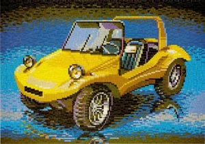 Mini Stecksystem Buggy gelb ca. 7.600 Teile mit XXL-Steckvorlage Nr. 42146 - Bild 1 von 4