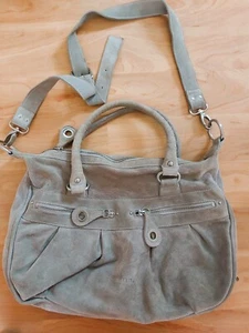 Handtasche Schultertasche Echt Leder von Comma Helles Grau Chic Edel - Bild 1 von 9