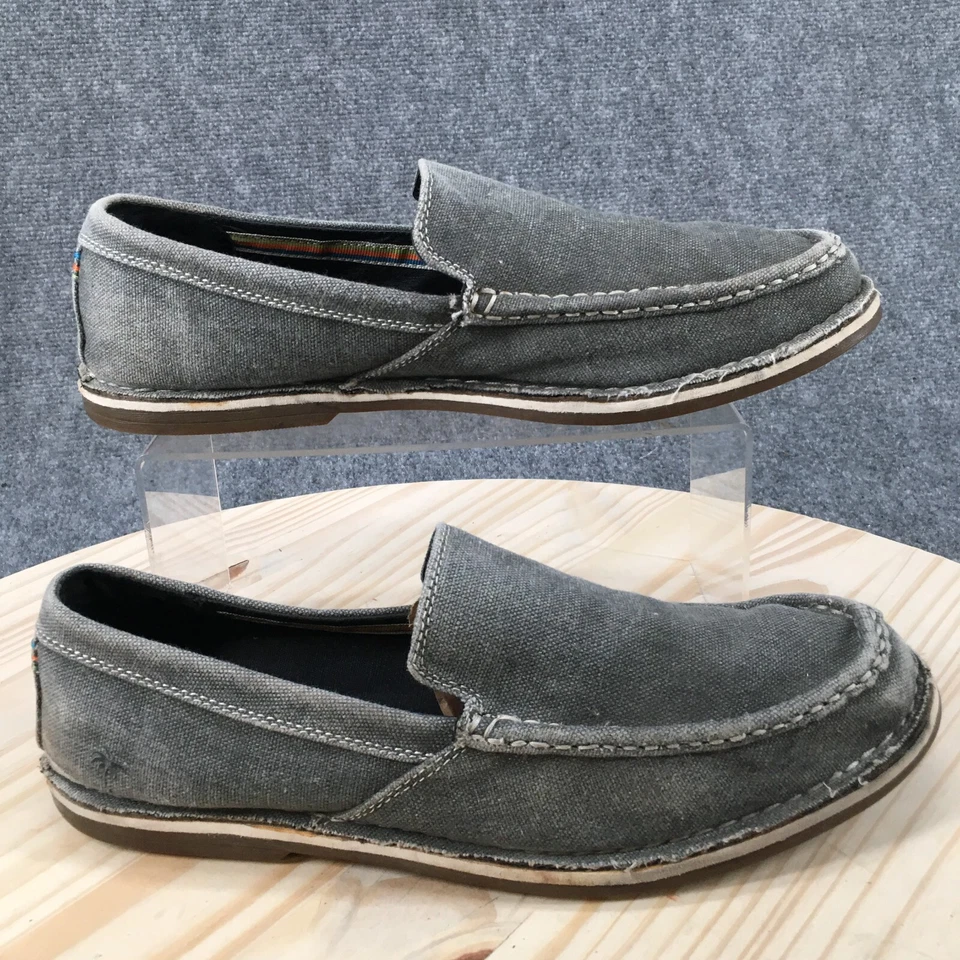 Margaritaville 鞋 男式 10.5 Santa Cruz Moc Toe 乐福鞋 运动鞋 灰色 一脚蹬 — 第 1/4 张图片