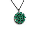 Millie Sterling Silver Green Agate And Spinel Locket Pendant W 18 Chain