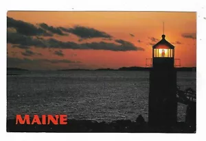 Cartolina d'epoca Marshall Point Light, Maine - Foto 1 di 2