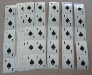 Lotto all'ingrosso di 50 vecchie etichette / adesivi vintage accendino zippo - asso di picche - Foto 1 di 1