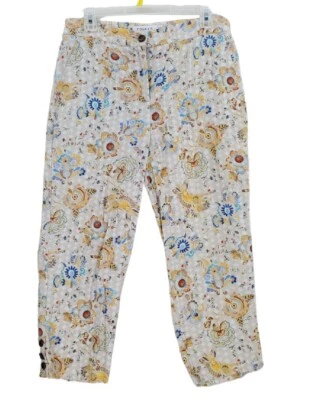 Foley's Capri Pants Ankle Wmns 9 /30 Floral Print Knit Bareback Hi Rise 30x21.5 - Image 1 of 4