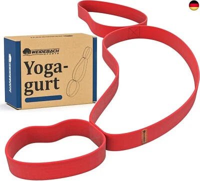 BESUCHE DEN WEIDEBACH- Weidebach® leistungsfähiger Yogagurt mit Schlaufen erleichtert Dehnübungen, Üb