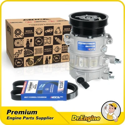 AC Compressor w/ Clutch & Belt for 2005-2014 Volkswagen Golf Jetta Rabbit 2.5L - Image 1 of 4